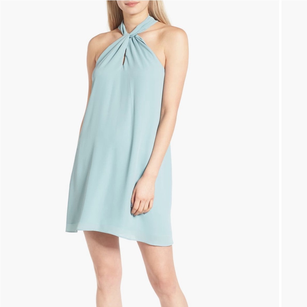 Soprano Knotted High Neck Shift Dress